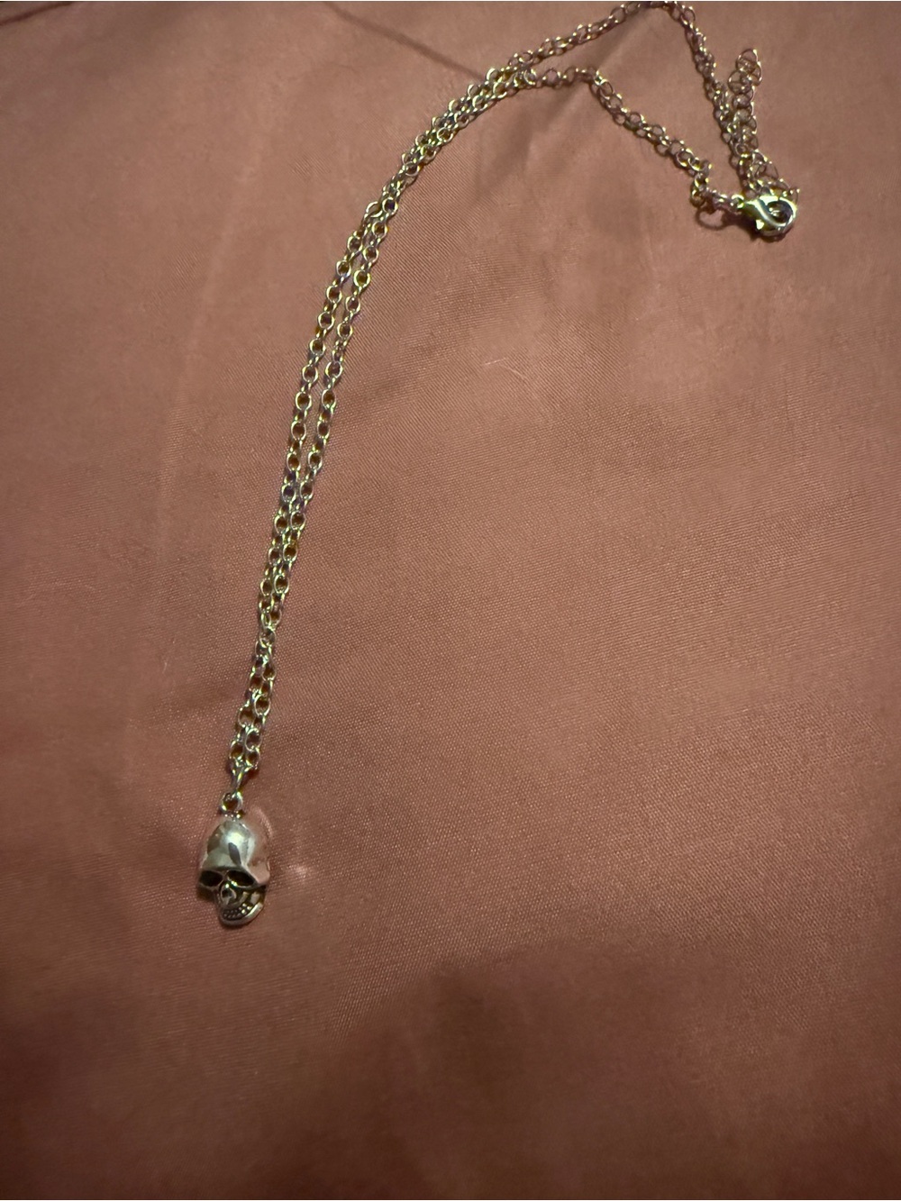 Silver Skull Pendant Necklace - Women's Jewelry